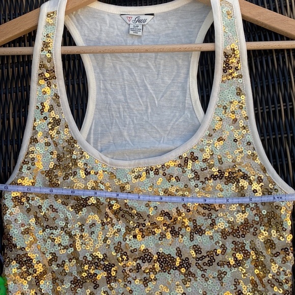 Guess gold sequin top cream, rayon - Picture 5 of 8